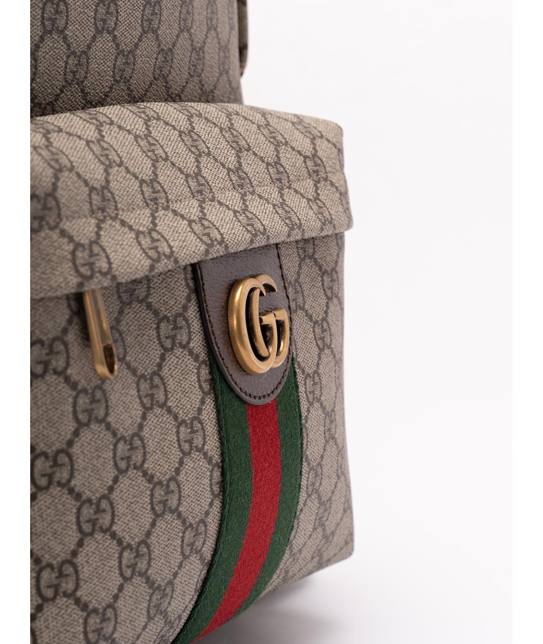 GUCCI Бежевый тканевый рюкзак, фото 7