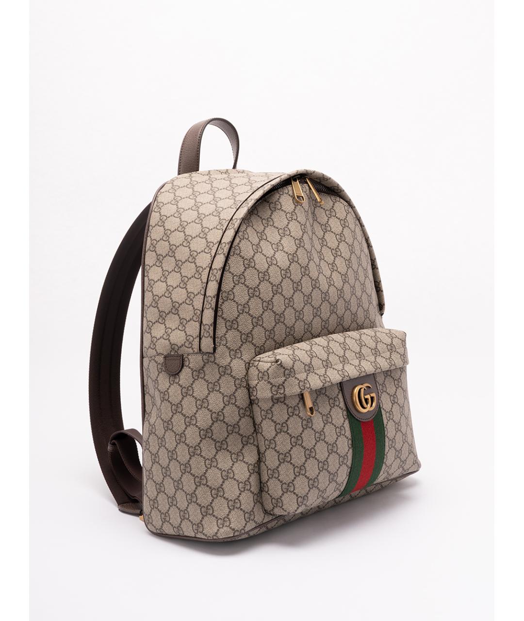 GUCCI Бежевый тканевый рюкзак, фото 3