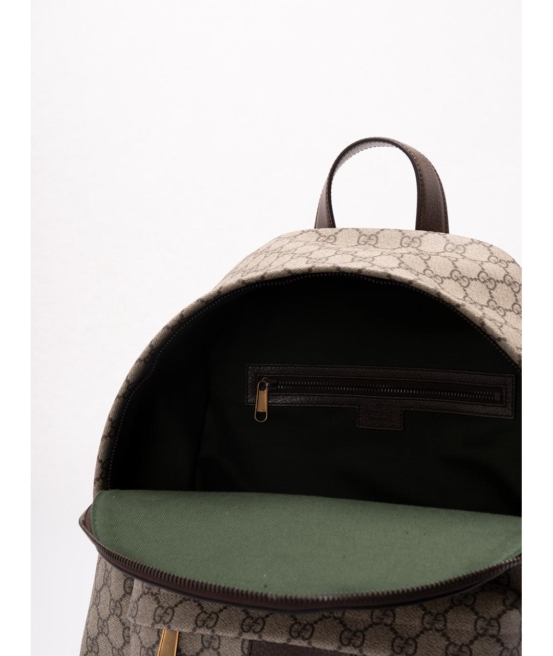 GUCCI Бежевый тканевый рюкзак, фото 9