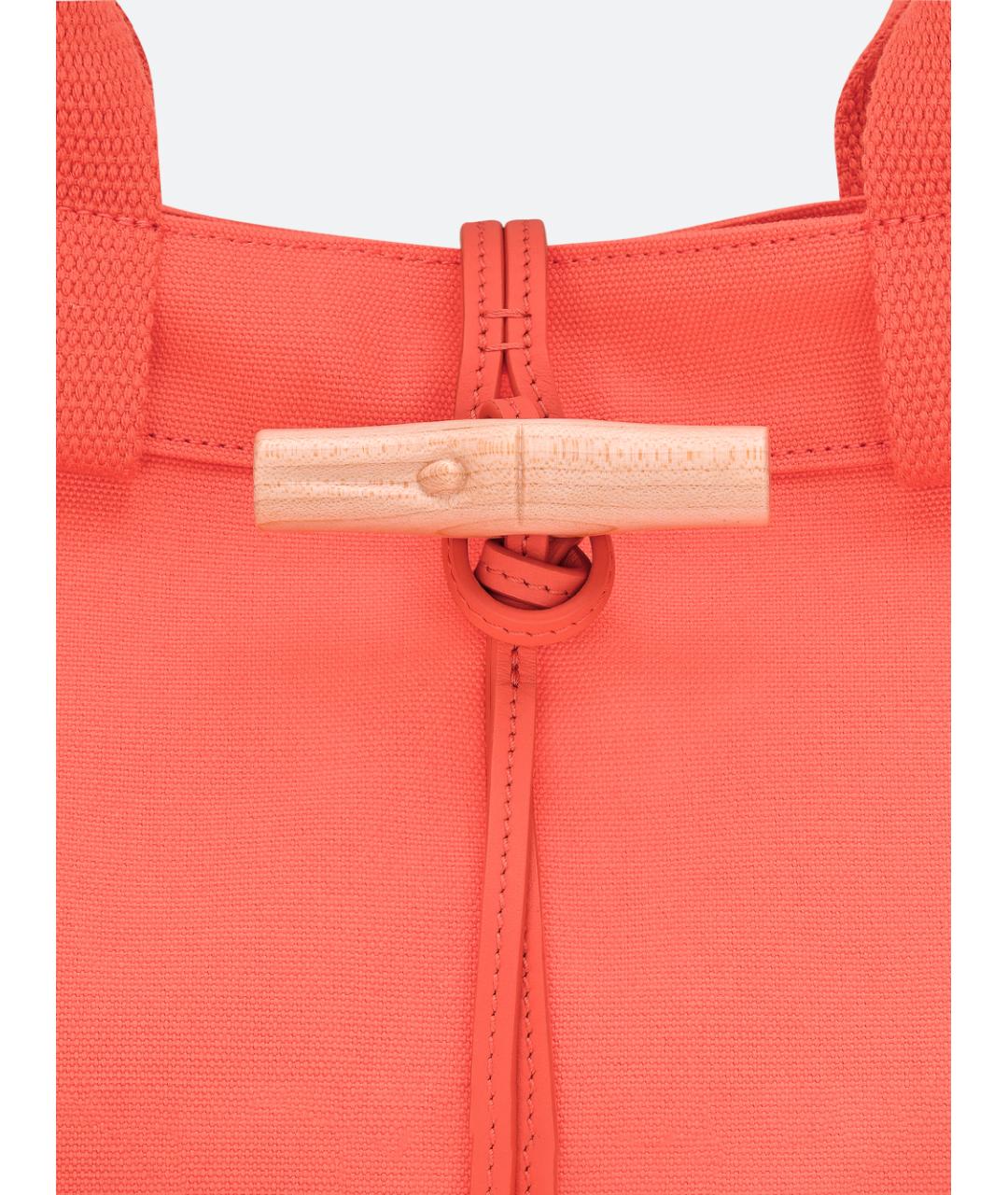 LONGCHAMP Розовая тканевая сумка тоут, фото 5