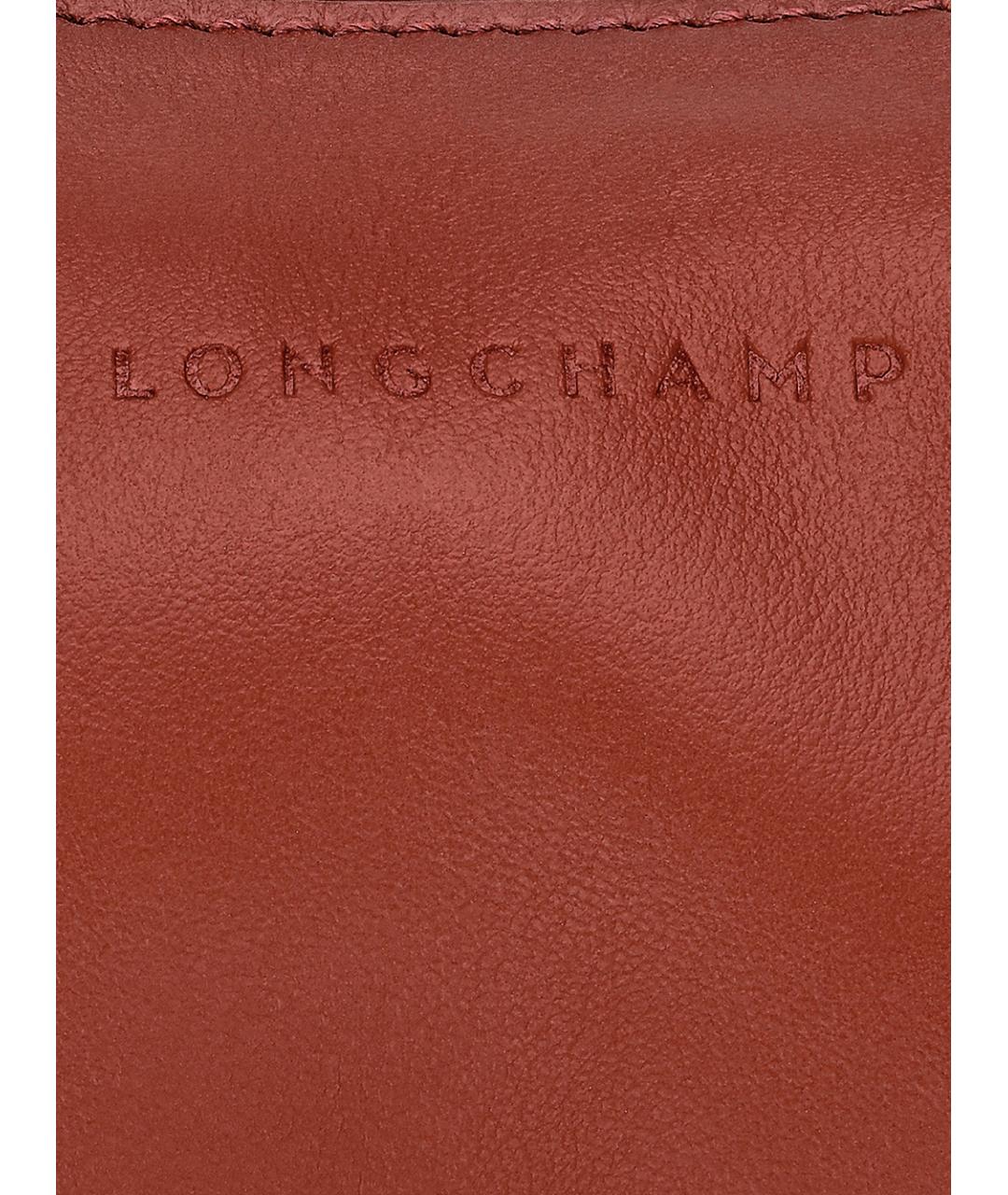 LONGCHAMP Коричневая кожаная сумка через плечо, фото 5