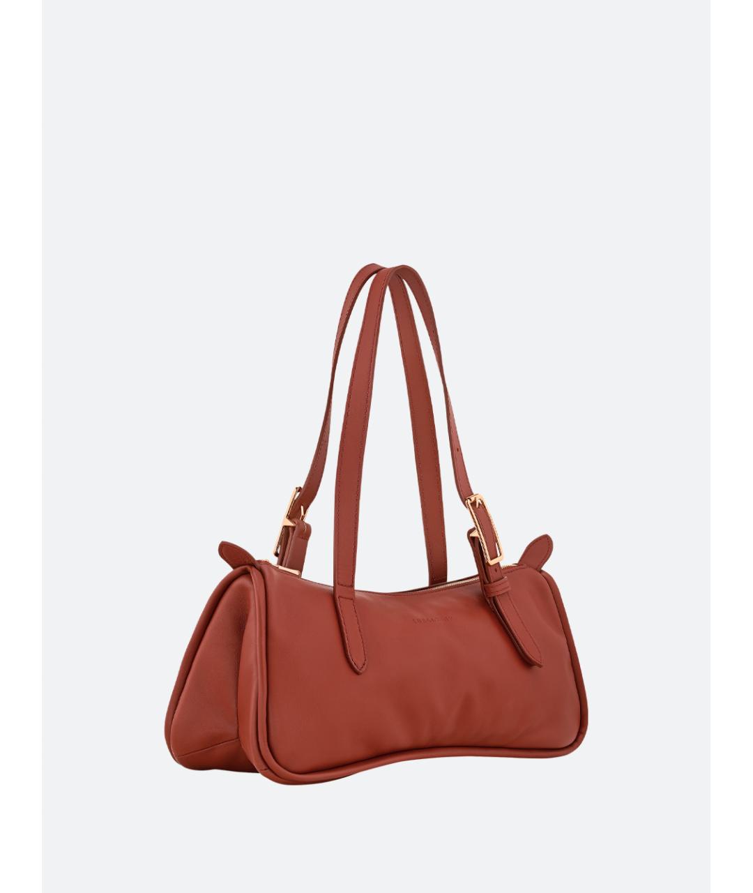 LONGCHAMP Коричневая кожаная сумка через плечо, фото 3