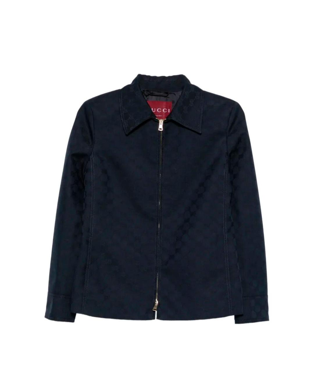 GUCCI Синий полиэстеровый жакет/пиджак, фото 1