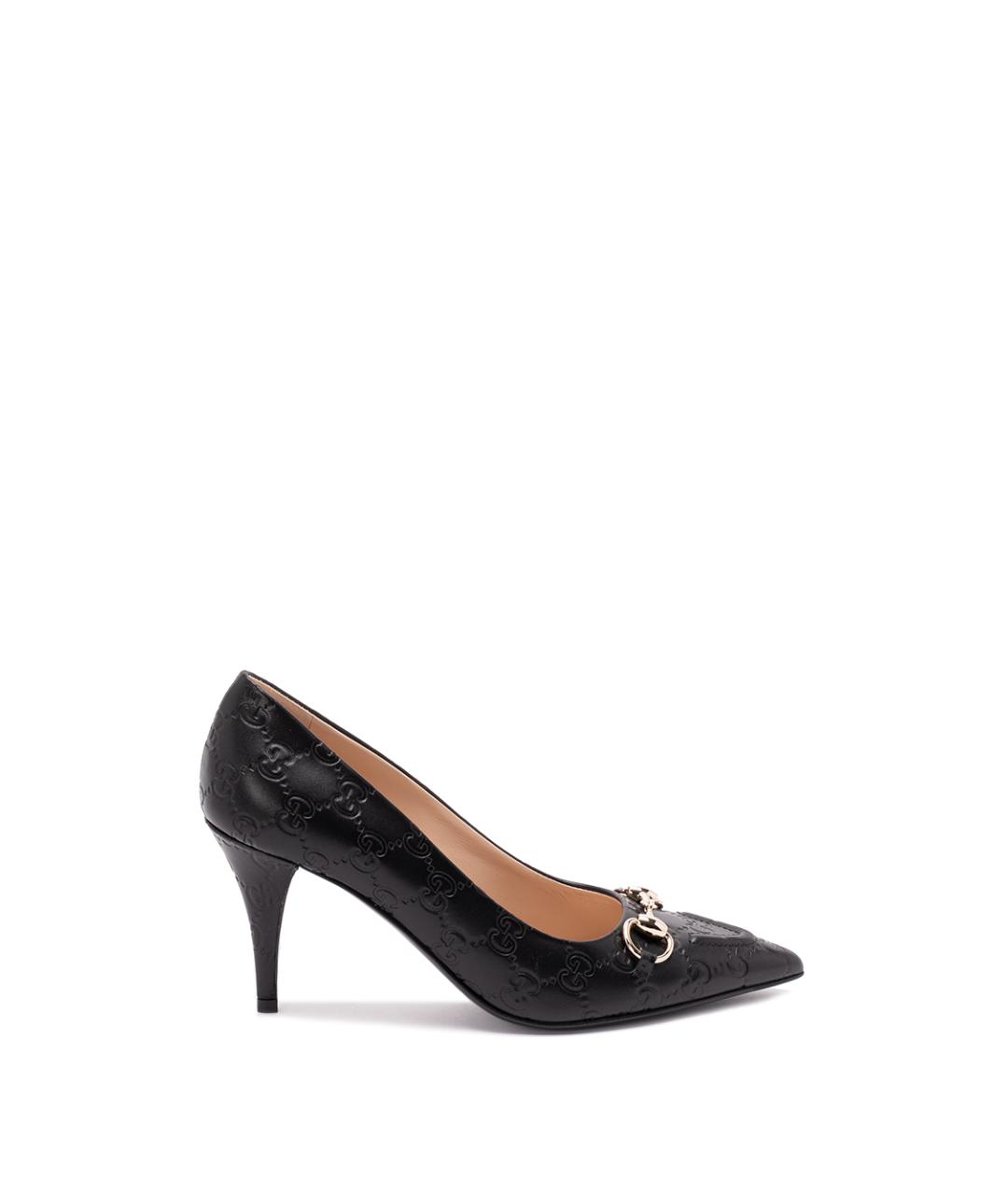 GUCCI Черные кожаные туфли, фото 6