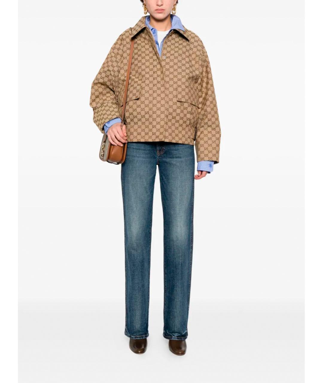 GUCCI Бежевый хлопковый жакет/пиджак, фото 2