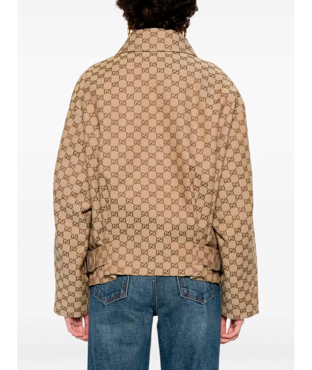 GUCCI Бежевый хлопковый жакет/пиджак, фото 5
