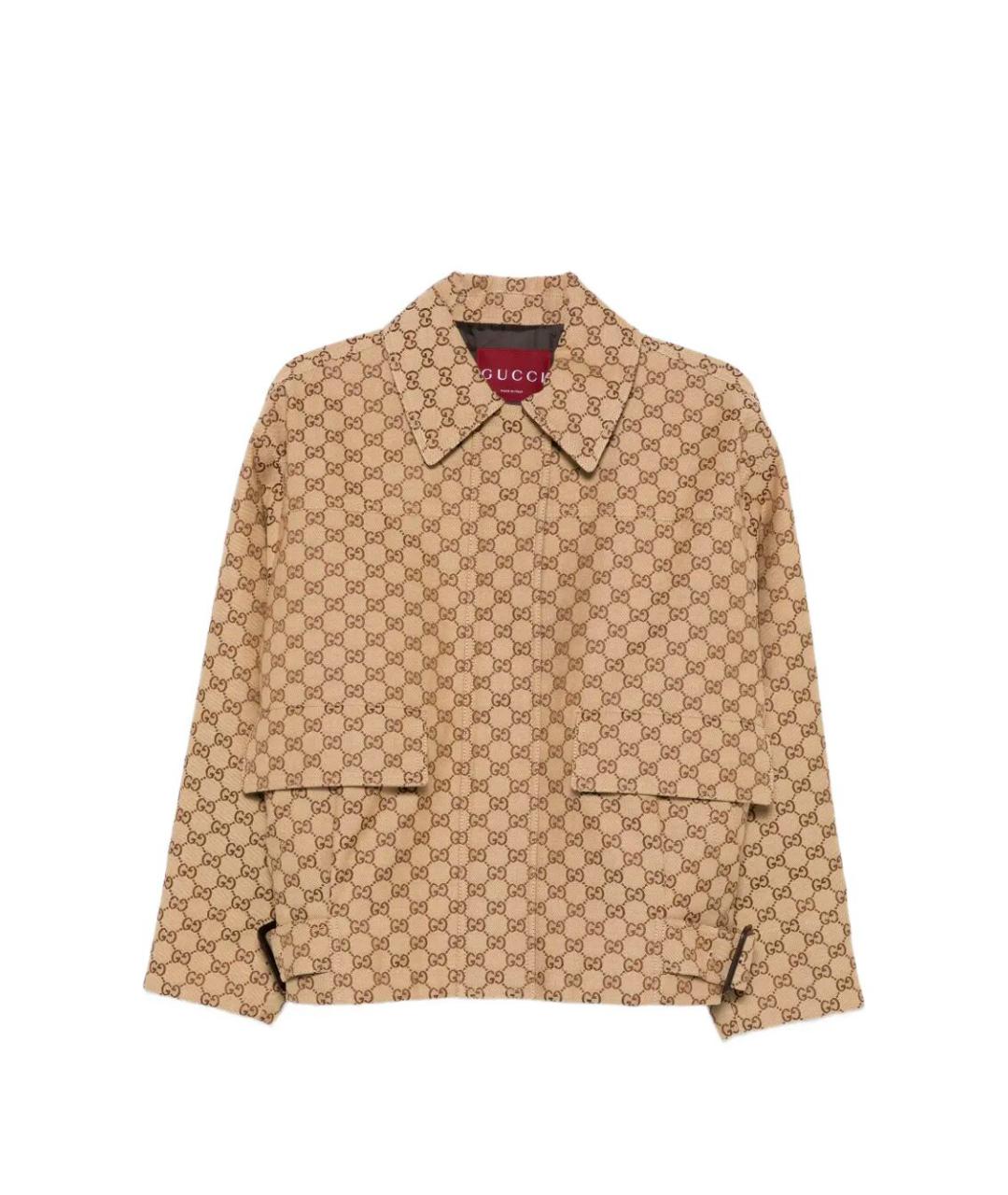 GUCCI Бежевый хлопковый жакет/пиджак, фото 1