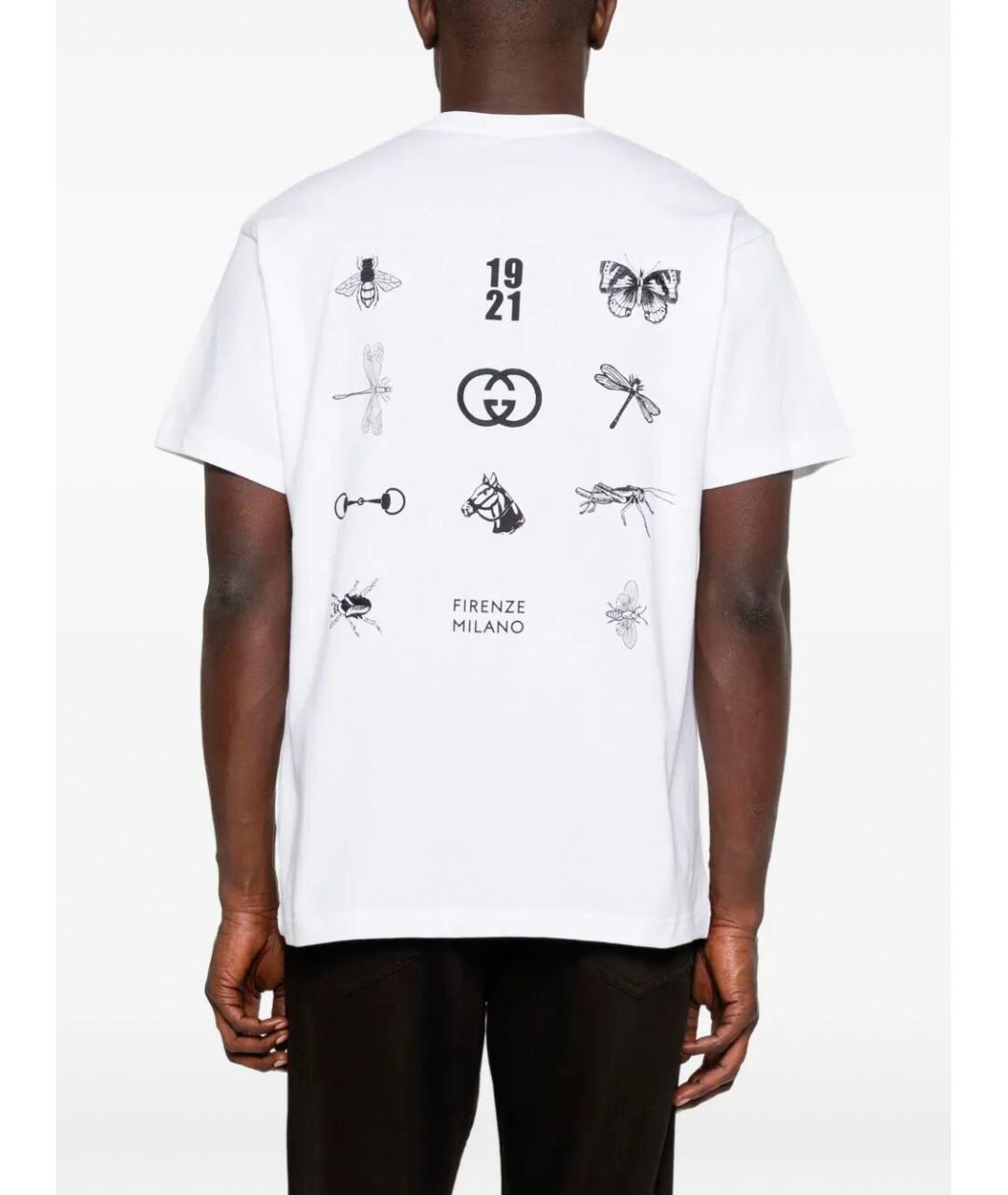 GUCCI Белая хлопковая футболка, фото 5