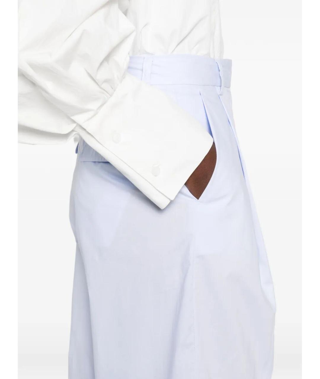 THELATEST Синие хлопковые брюки широкие, фото 4