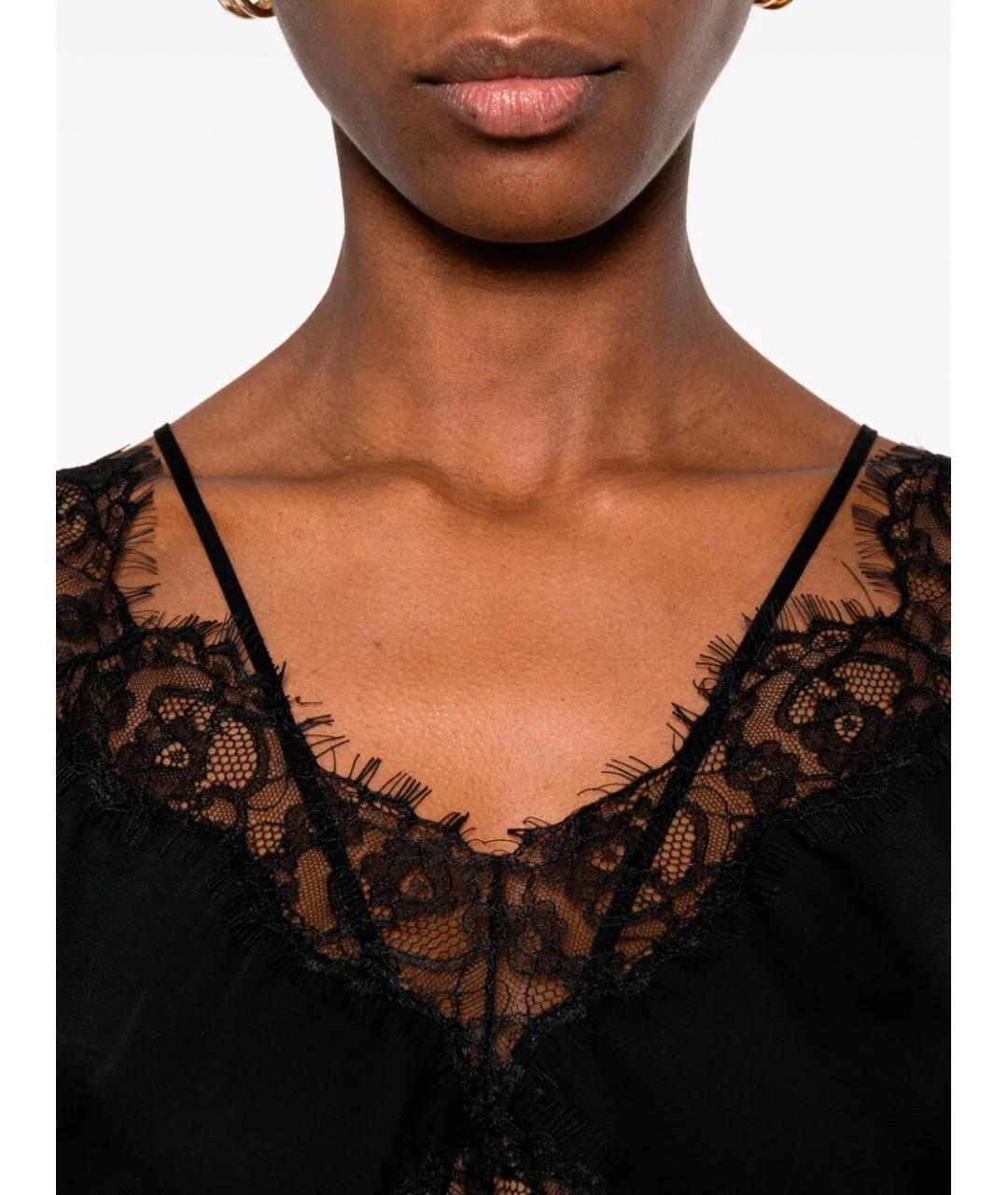 PINKO Черная вискозная майка, фото 4