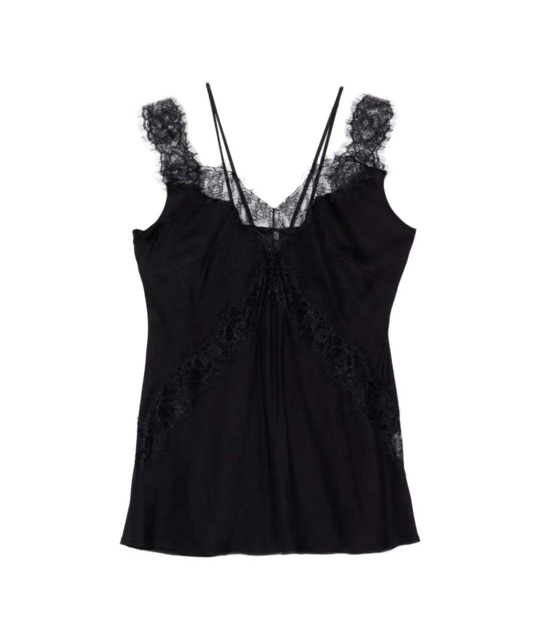 PINKO Черная вискозная майка, фото 1