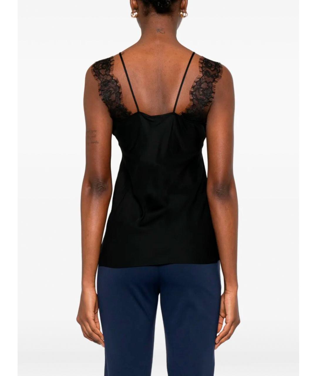 PINKO Черная вискозная майка, фото 3