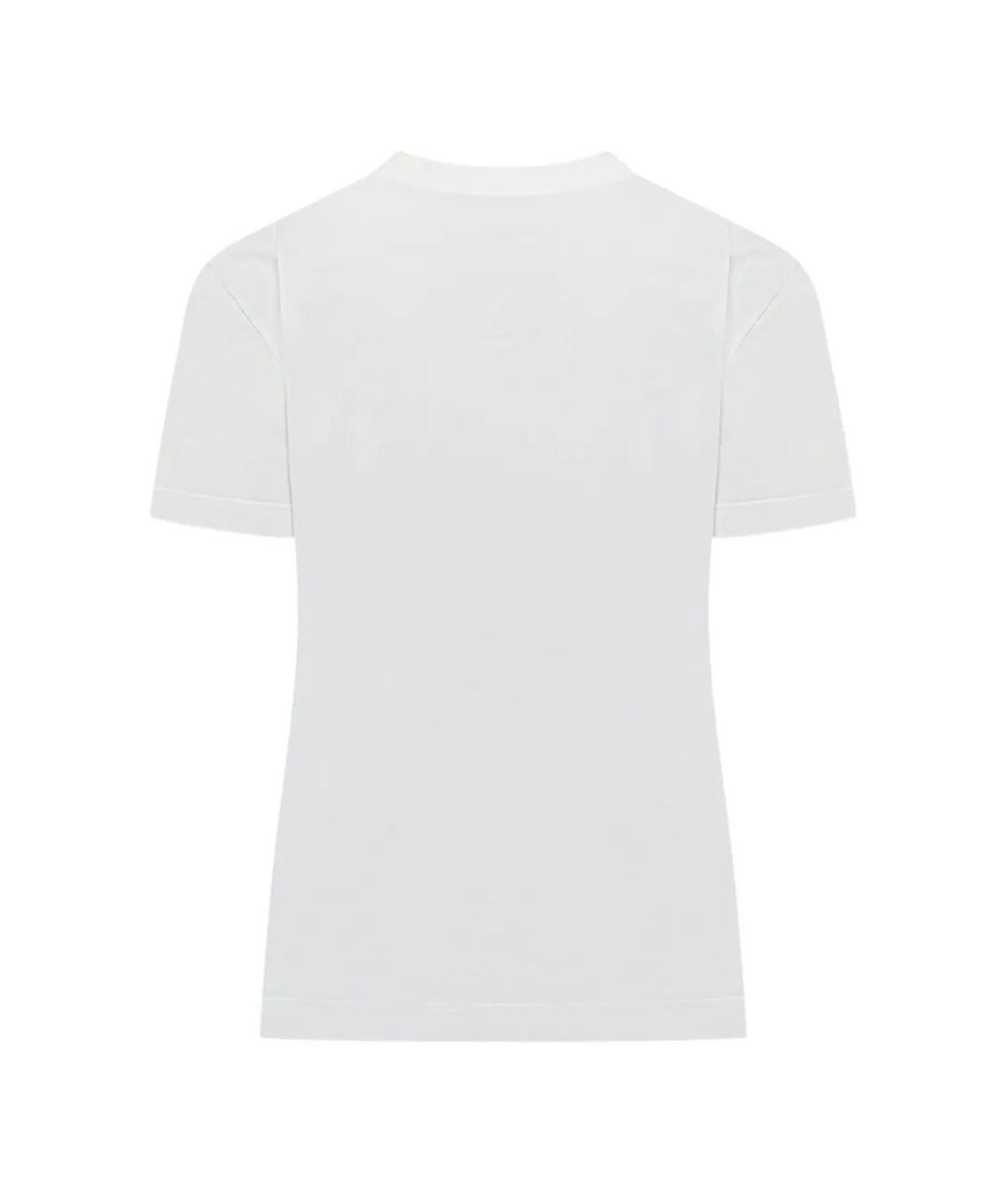 DOLCE&GABBANA Белая хлопковая футболка, фото 2