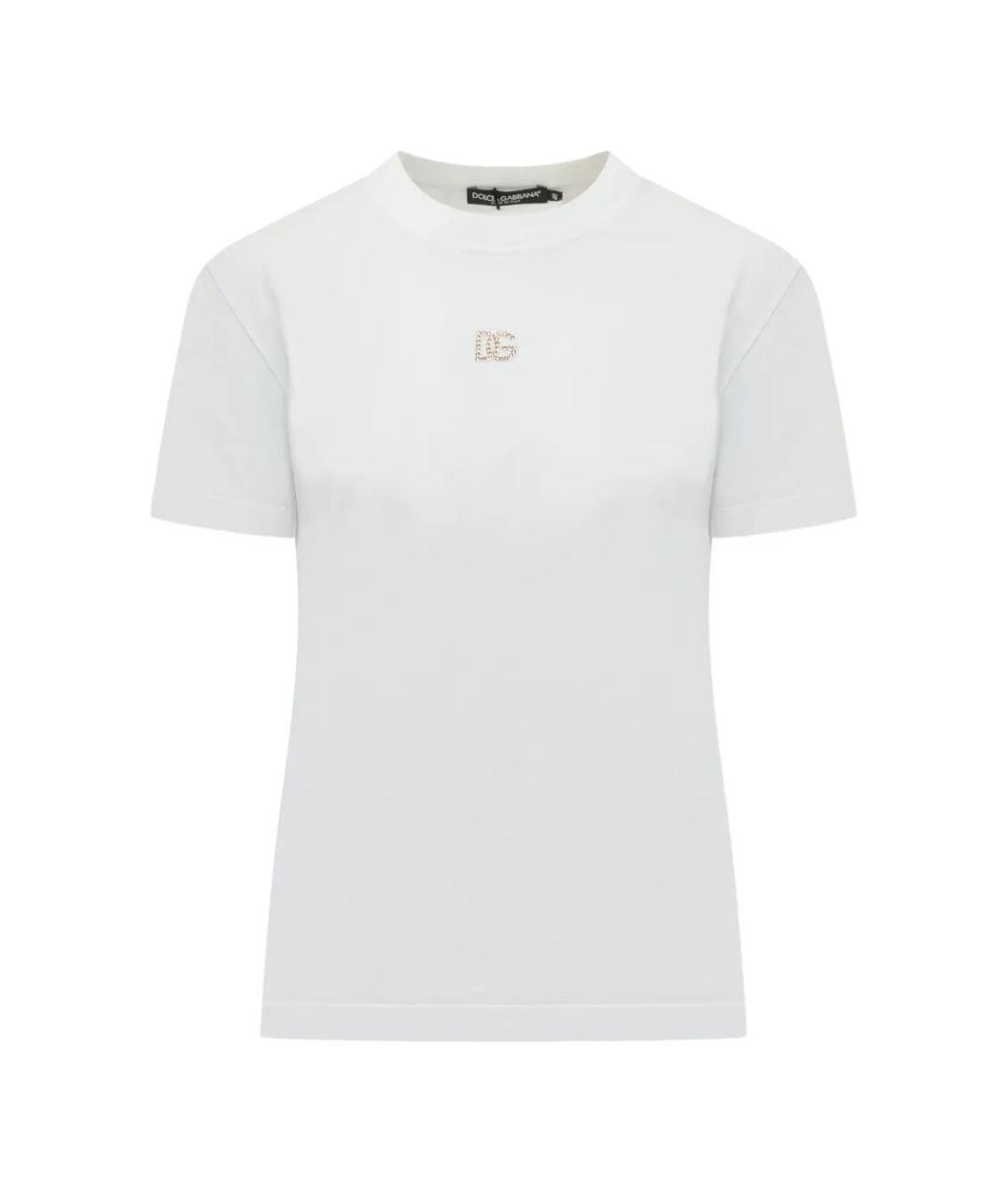 DOLCE&GABBANA Белая хлопковая футболка, фото 1