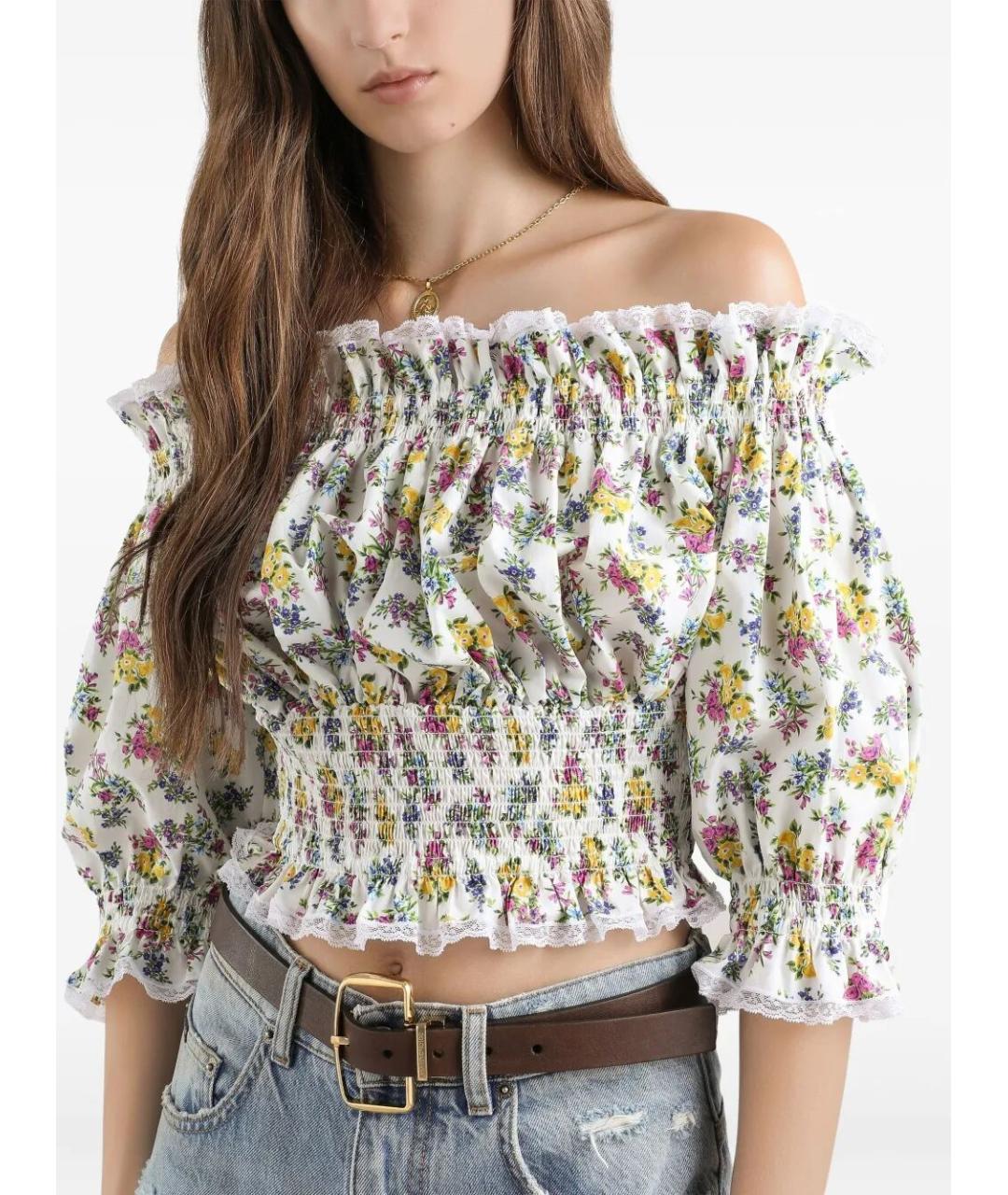 DOLCE&GABBANA Мульти хлопковая блузы, фото 4