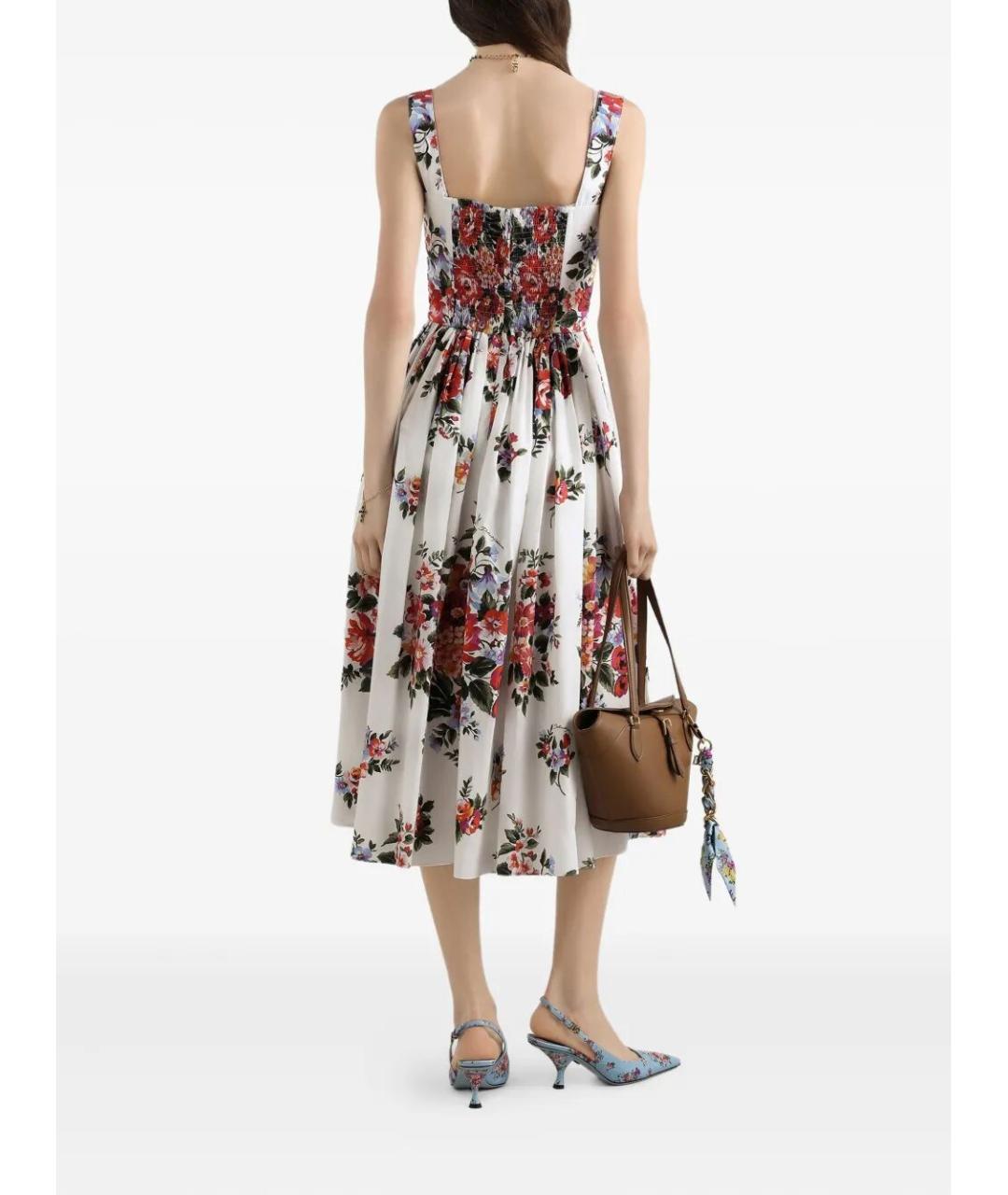 DOLCE&GABBANA Мульти хлопковое платье, фото 5