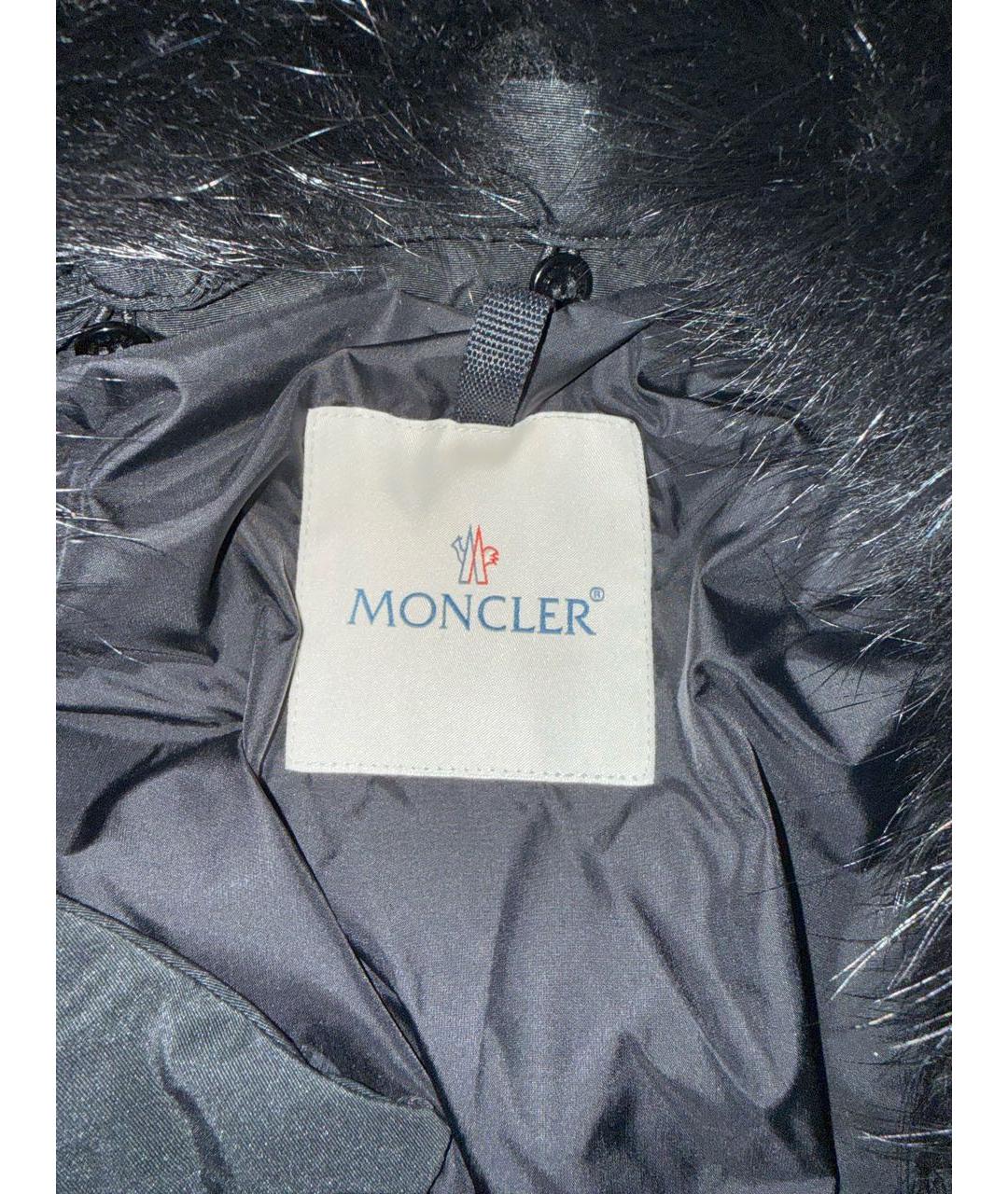 MONCLER Черный полиамидовый пуховик, фото 3