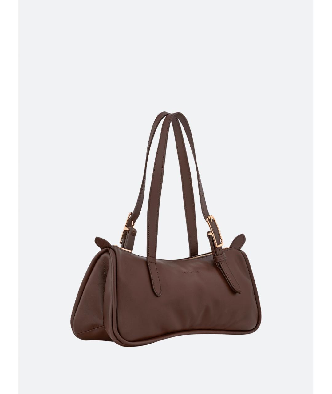 LONGCHAMP Коричневая кожаная сумка через плечо, фото 3