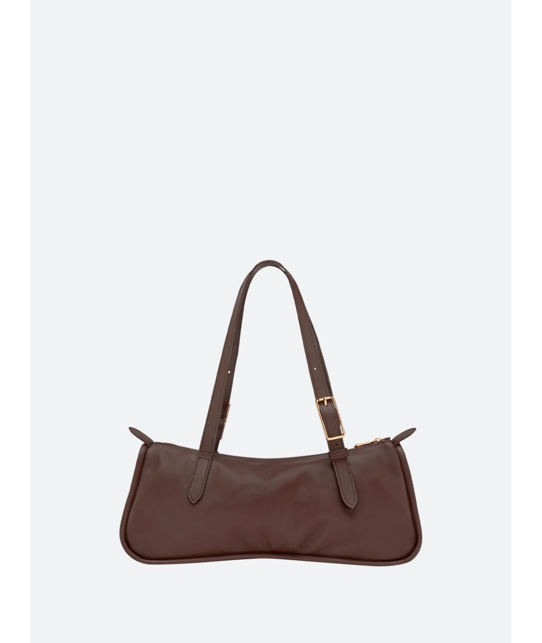 LONGCHAMP Коричневая кожаная сумка через плечо, фото 2