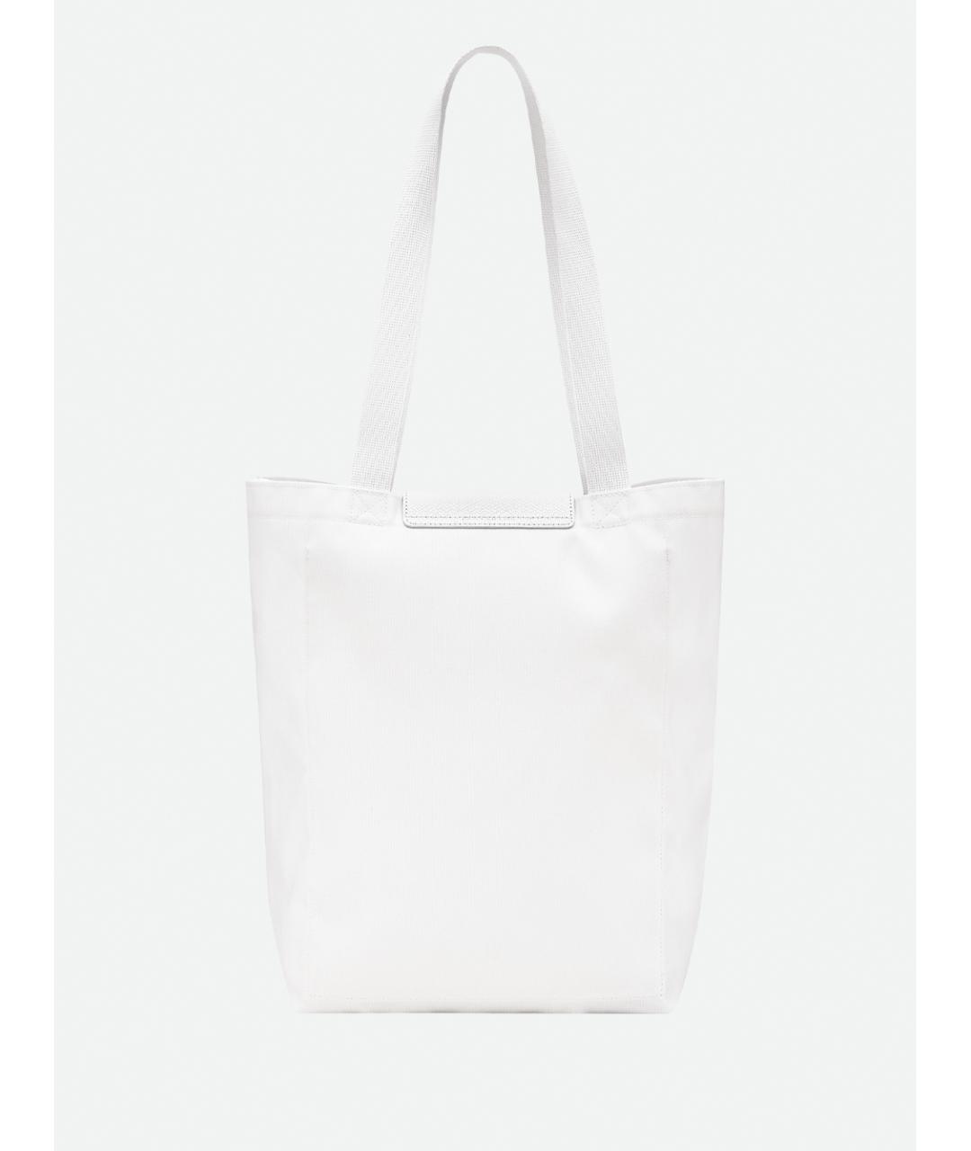LONGCHAMP Белая хлопковая сумка тоут, фото 2