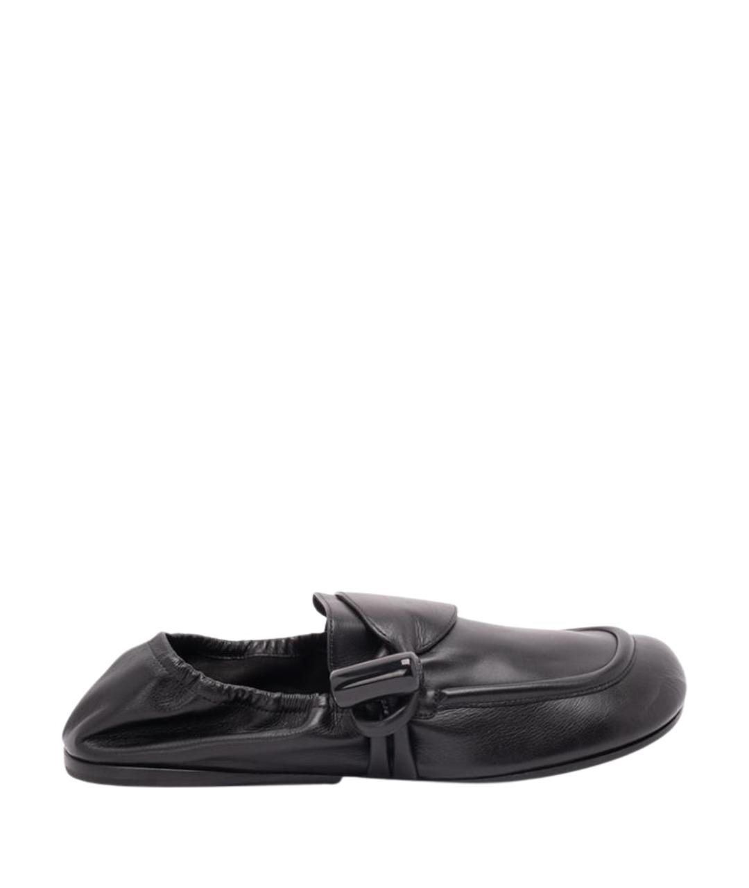 LOEWE Черные кожаные лоферы, фото 1
