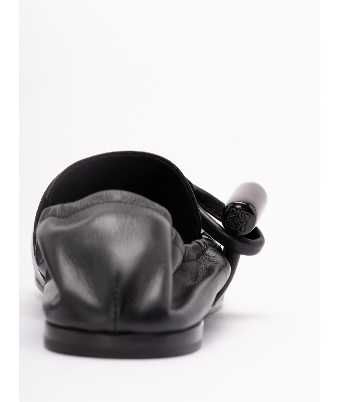 LOEWE Черные кожаные лоферы, фото 5