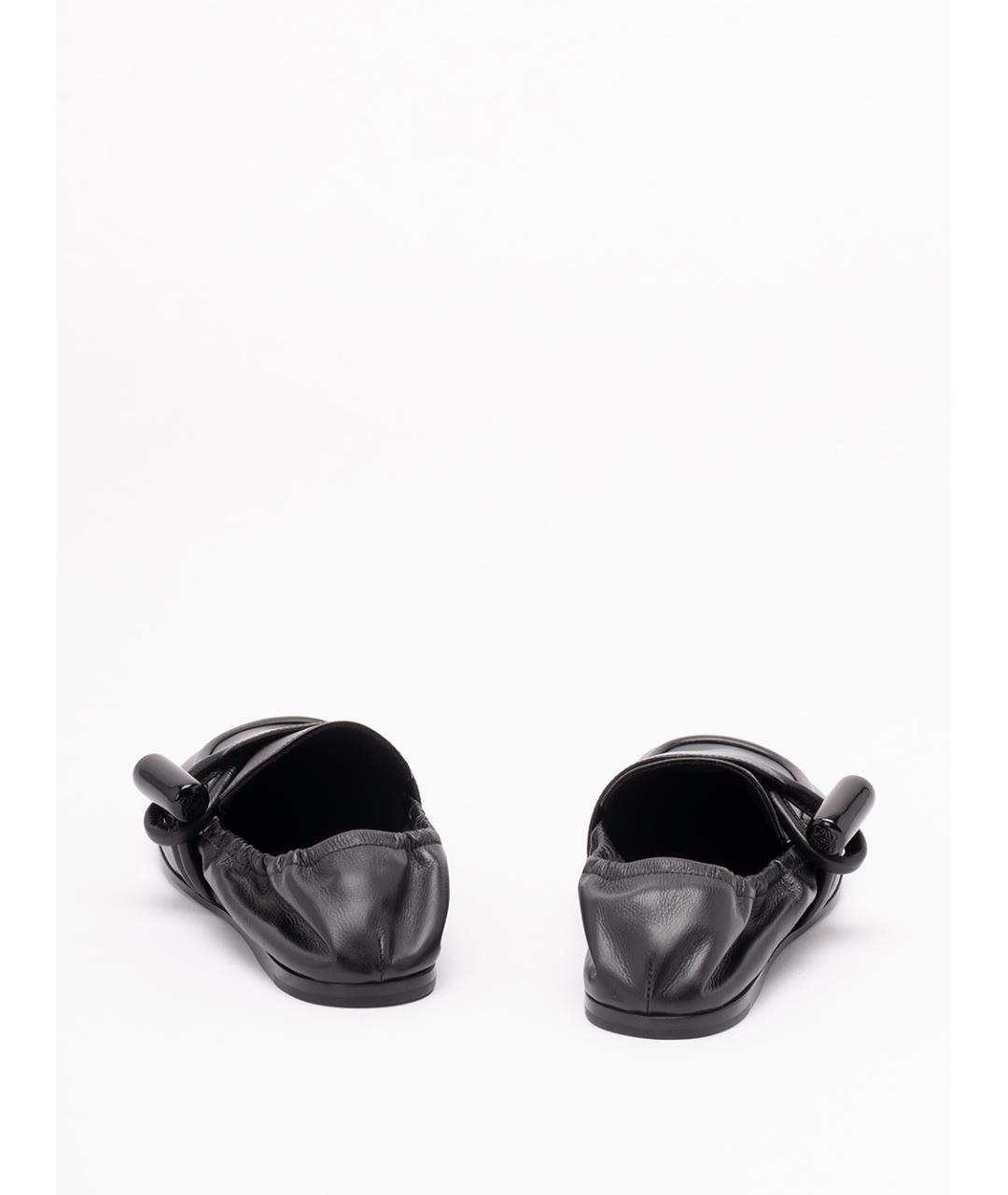 LOEWE Черные кожаные лоферы, фото 3
