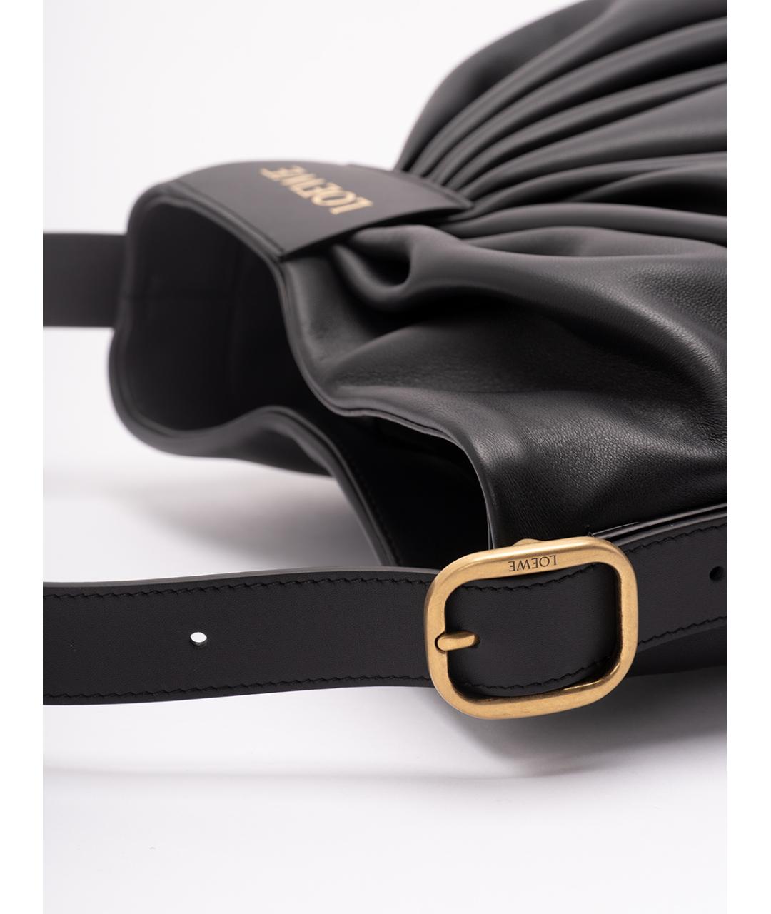 LOEWE Черная кожаная сумка через плечо, фото 4