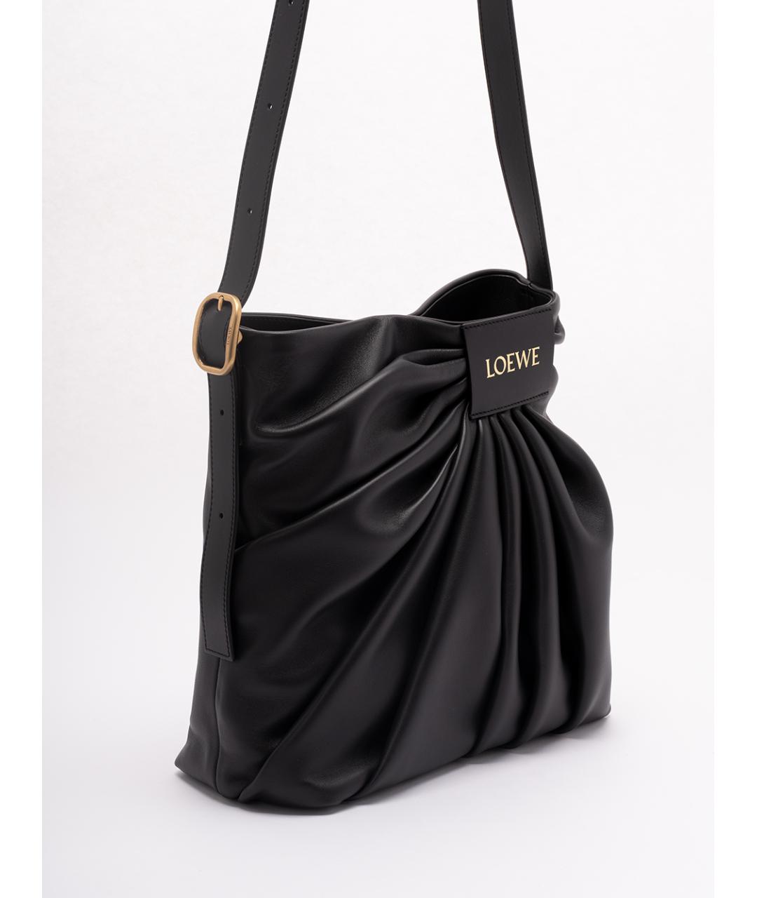 LOEWE Черная кожаная сумка через плечо, фото 3