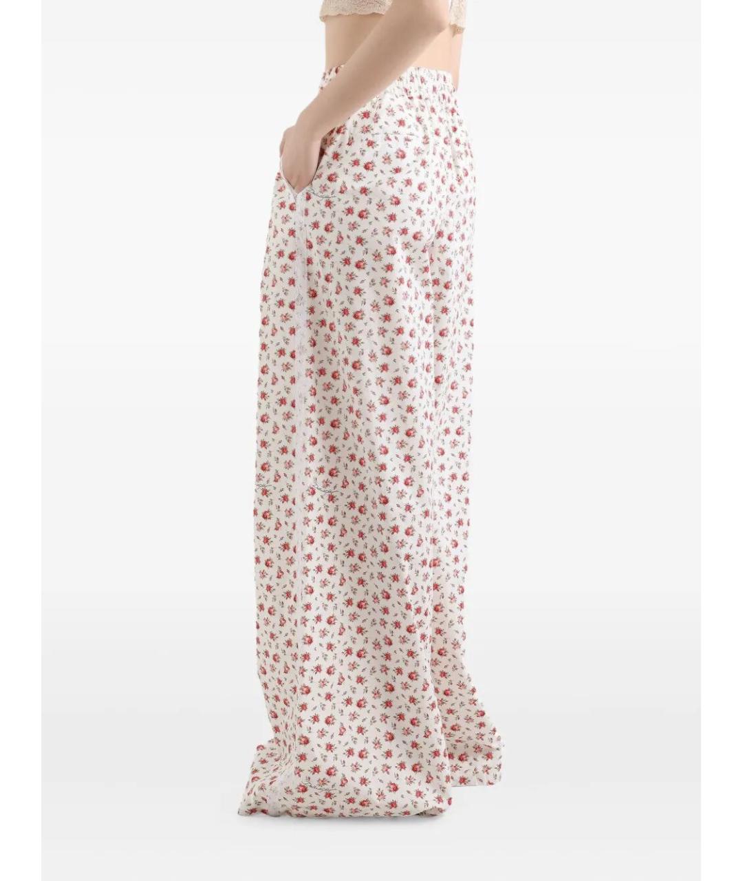 DOLCE&GABBANA Мульти хлопковые брюки широкие, фото 4