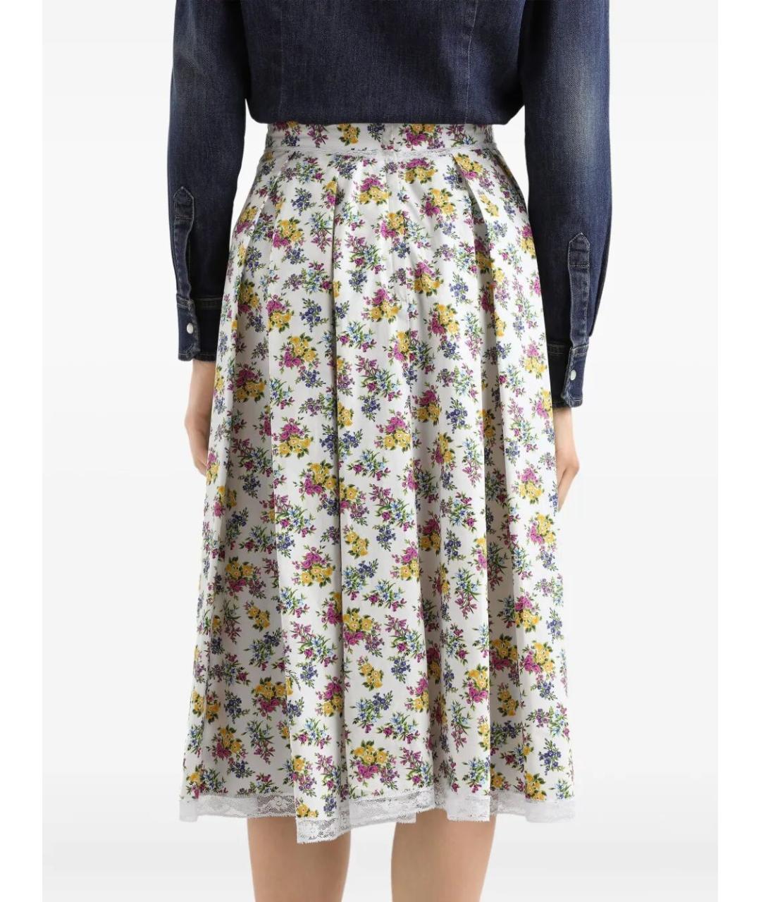 DOLCE&GABBANA Мульти хлопковая юбка миди, фото 5