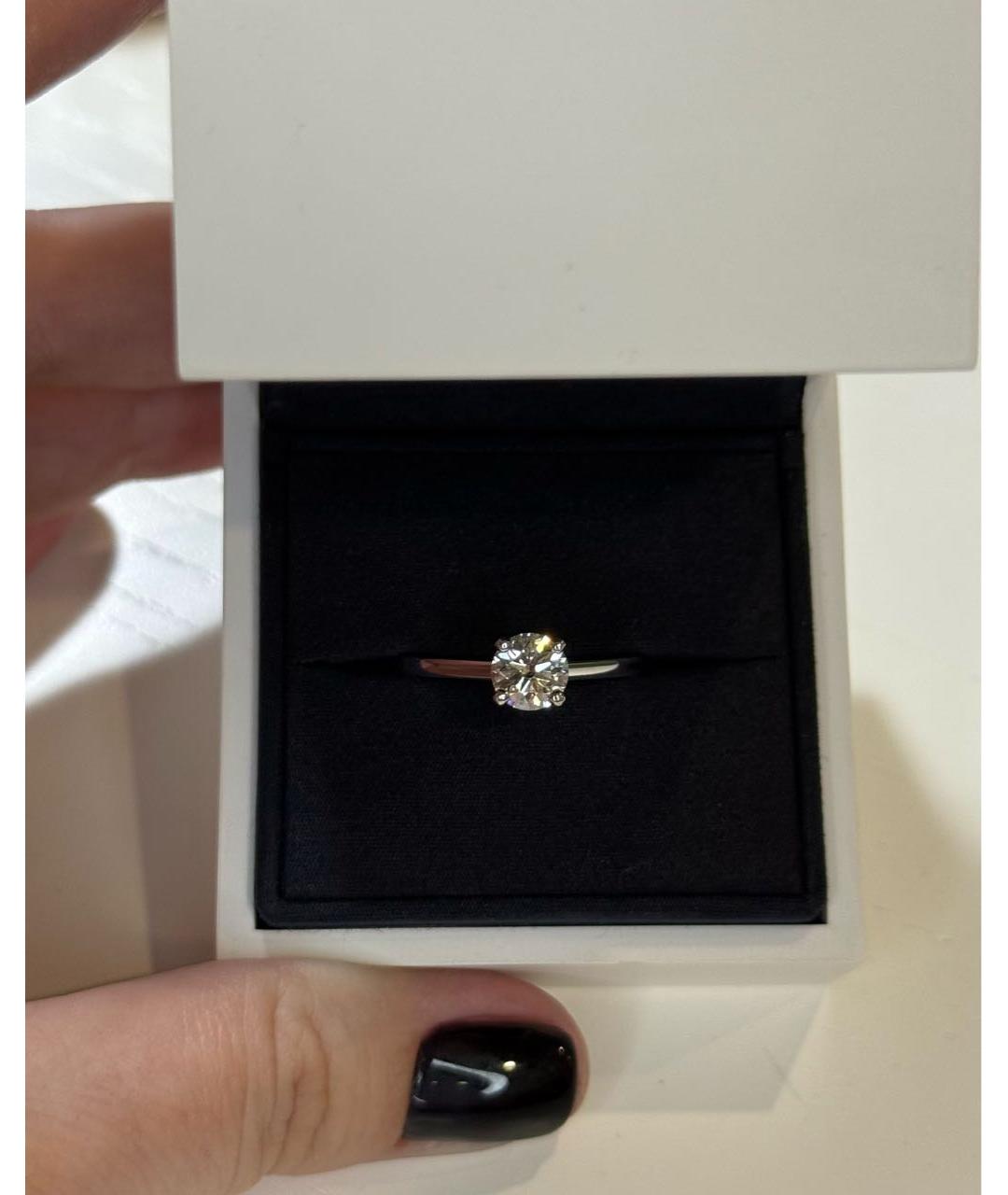 DE BEERS Белое платиновое кольцо, фото 6