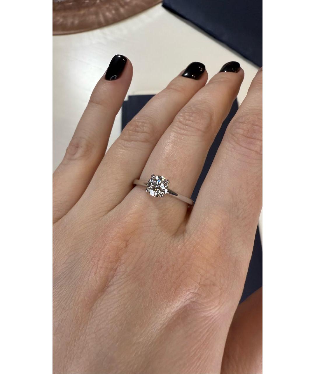 DE BEERS Белое платиновое кольцо, фото 4