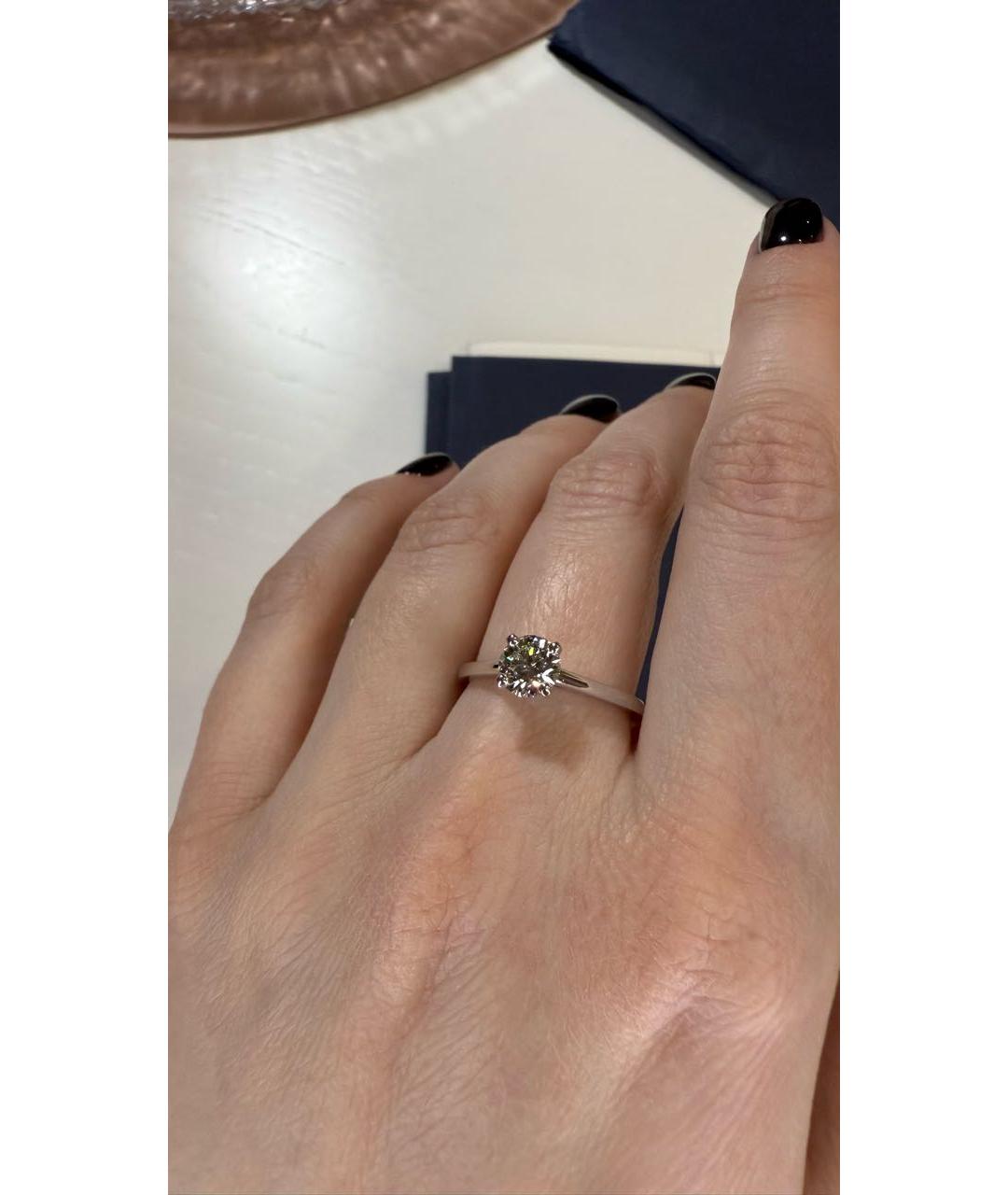 DE BEERS Белое платиновое кольцо, фото 5