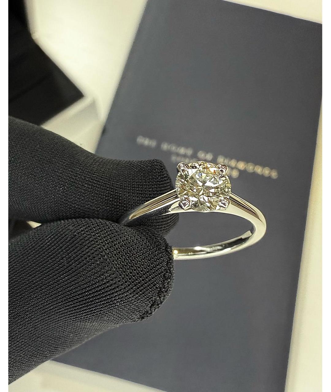 DE BEERS Белое платиновое кольцо, фото 3