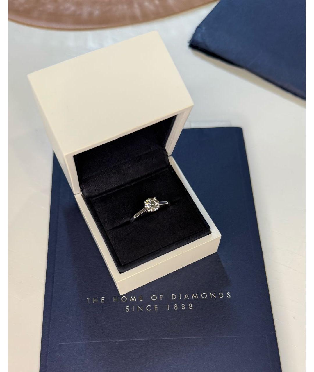 DE BEERS Белое платиновое кольцо, фото 7