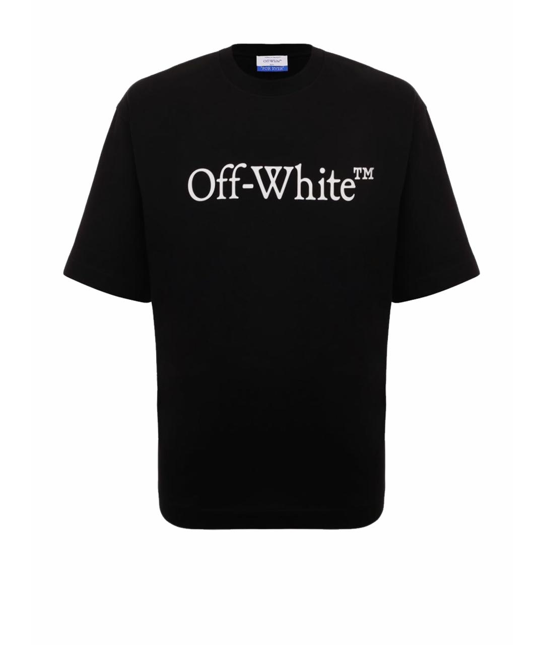 OFF-WHITE Черная хлопковая футболка, фото 1