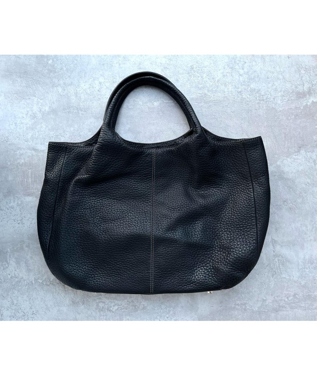 TOD'S Темно-синяя кожаная сумка с короткими ручками, фото 2