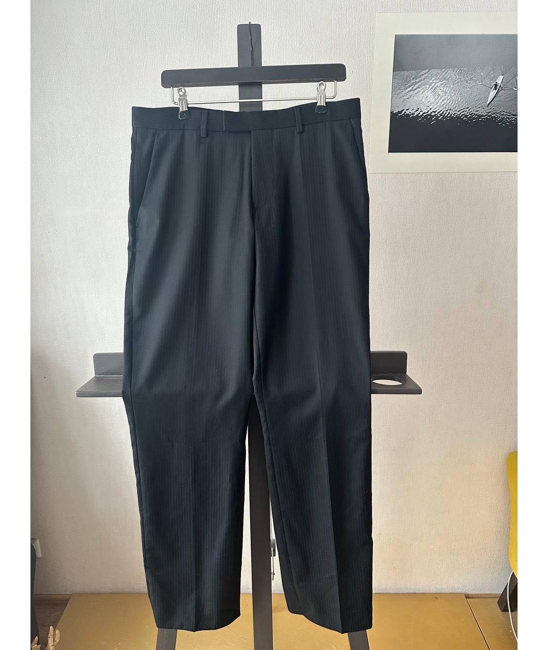 HUGO BOSS Черные шерстяные классические брюки, фото 7