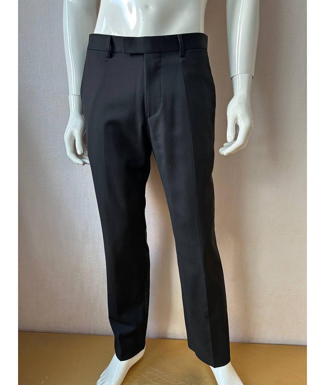 HUGO BOSS Черные шерстяные классические брюки, фото 5