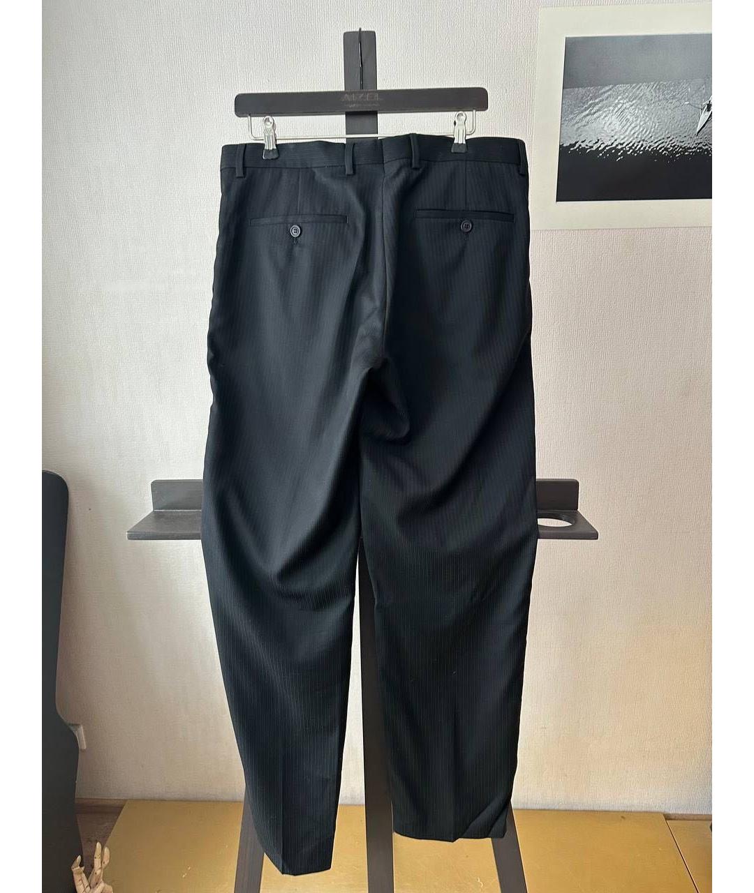 HUGO BOSS Черные шерстяные классические брюки, фото 2