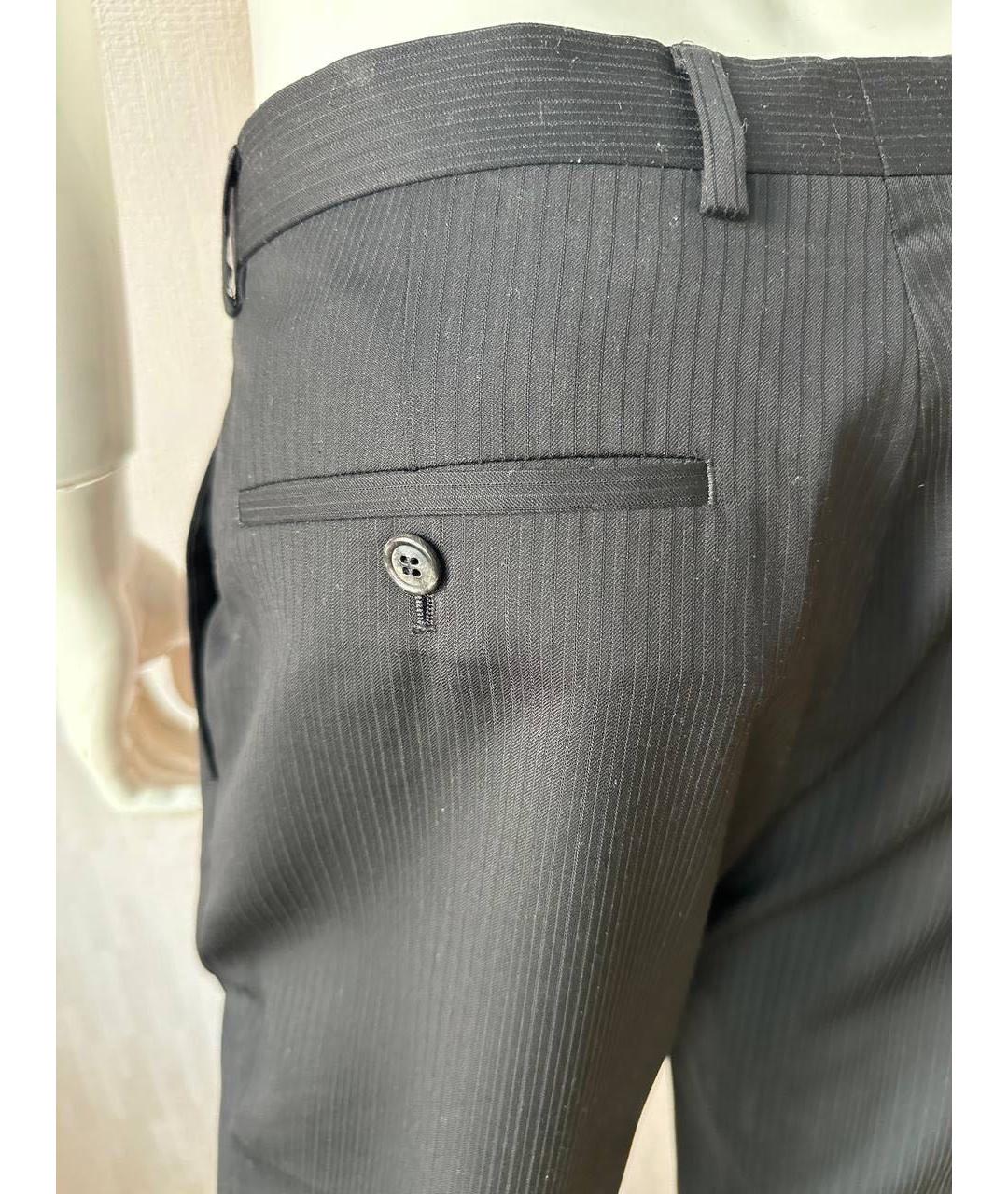 HUGO BOSS Черные шерстяные классические брюки, фото 3