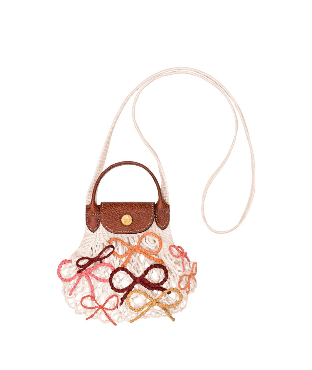 LONGCHAMP Бежевая хлопковая сумка через плечо, фото 1