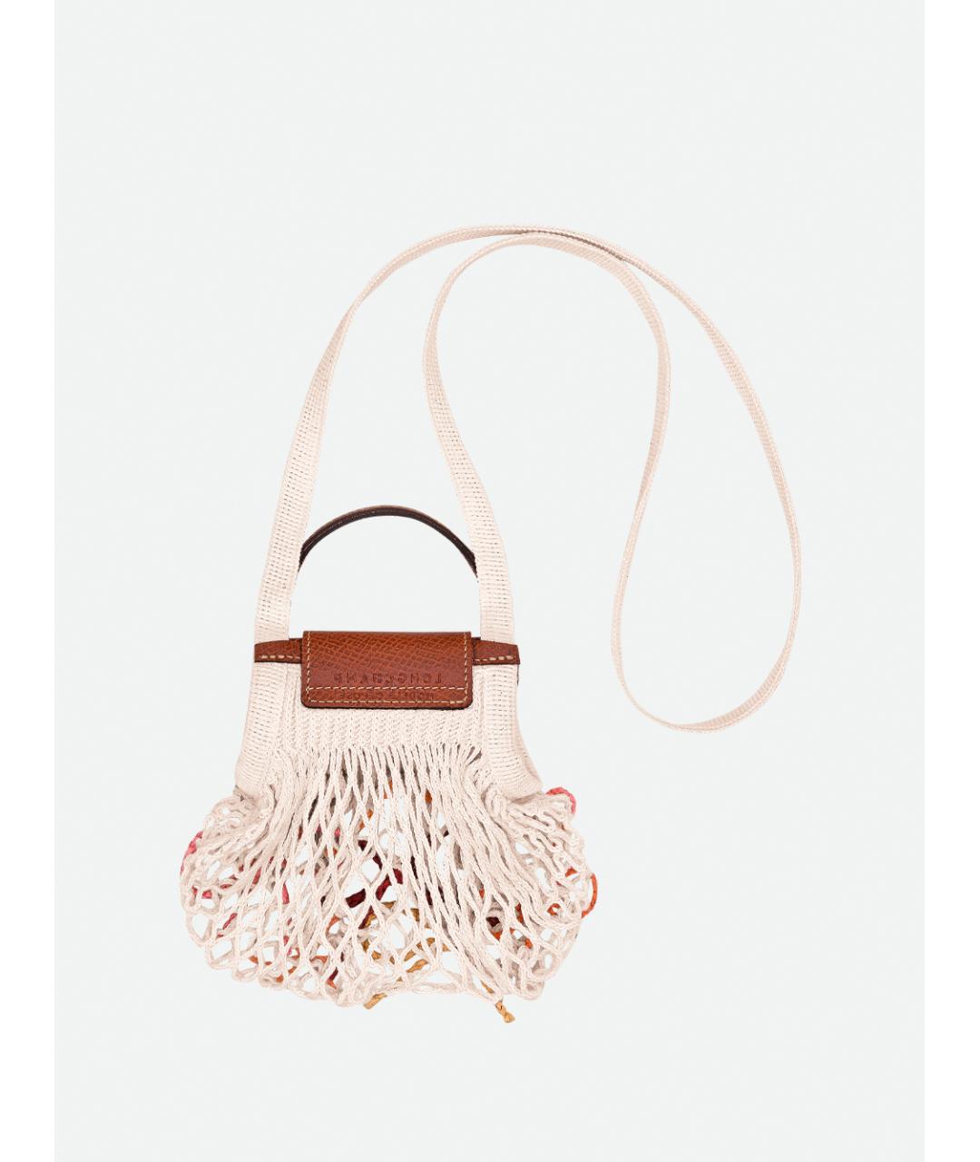 LONGCHAMP Бежевая хлопковая сумка через плечо, фото 2