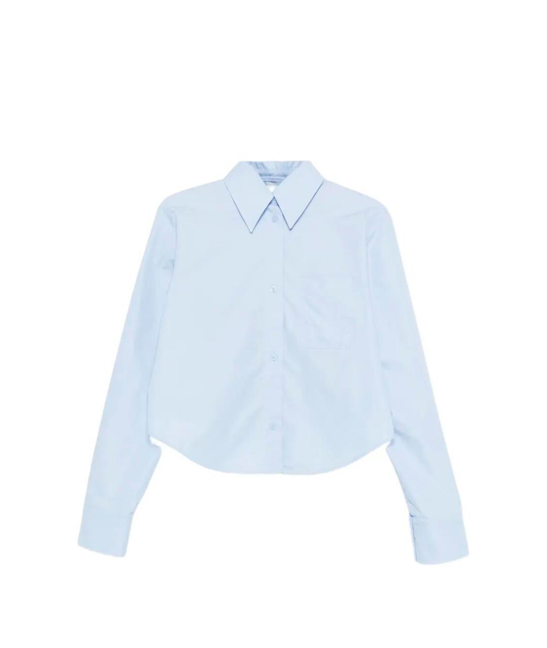 SPORTMAX Голубая хлопковая рубашка, фото 1