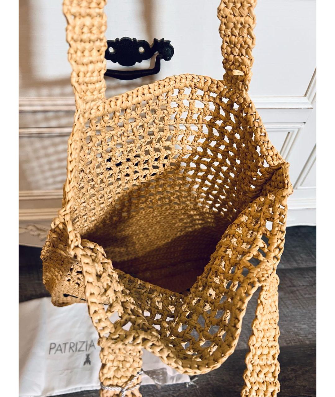 PATRIZIA PEPE Бежевая пляжная сумка, фото 6