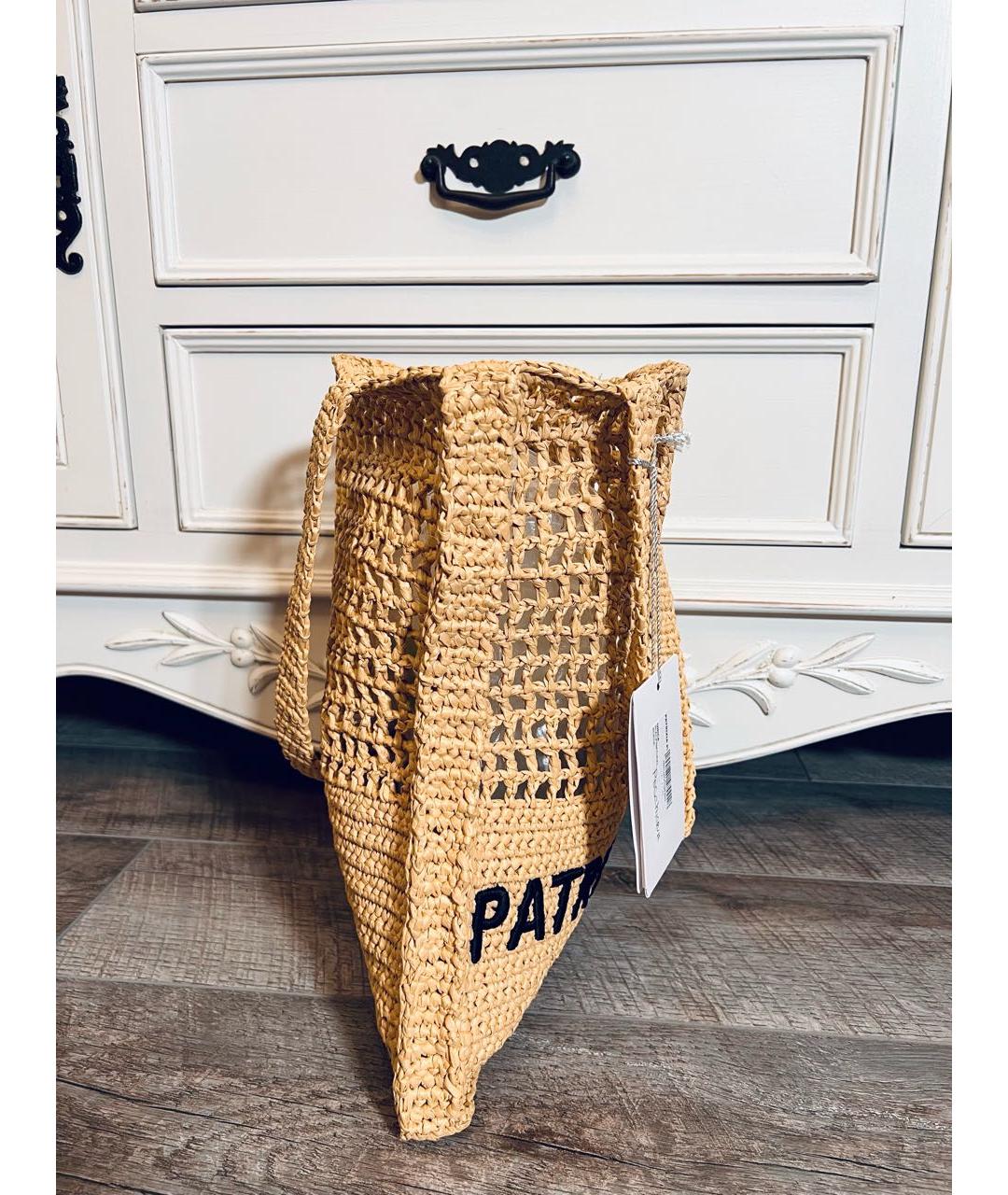 PATRIZIA PEPE Бежевая пляжная сумка, фото 4