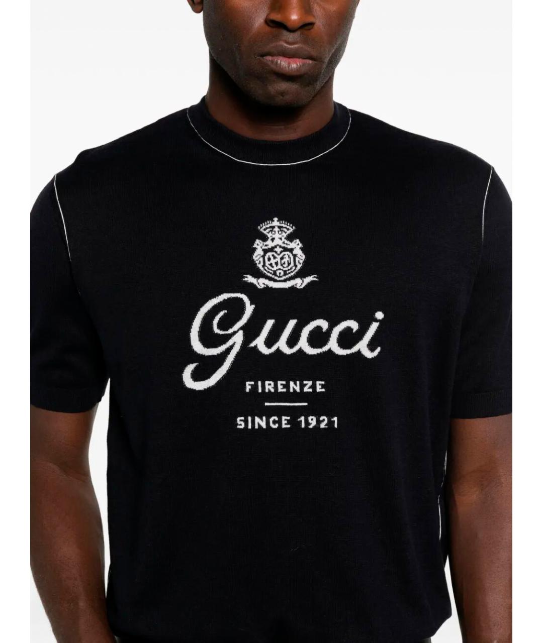 GUCCI Черный шелковый джемпер / свитер, фото 4