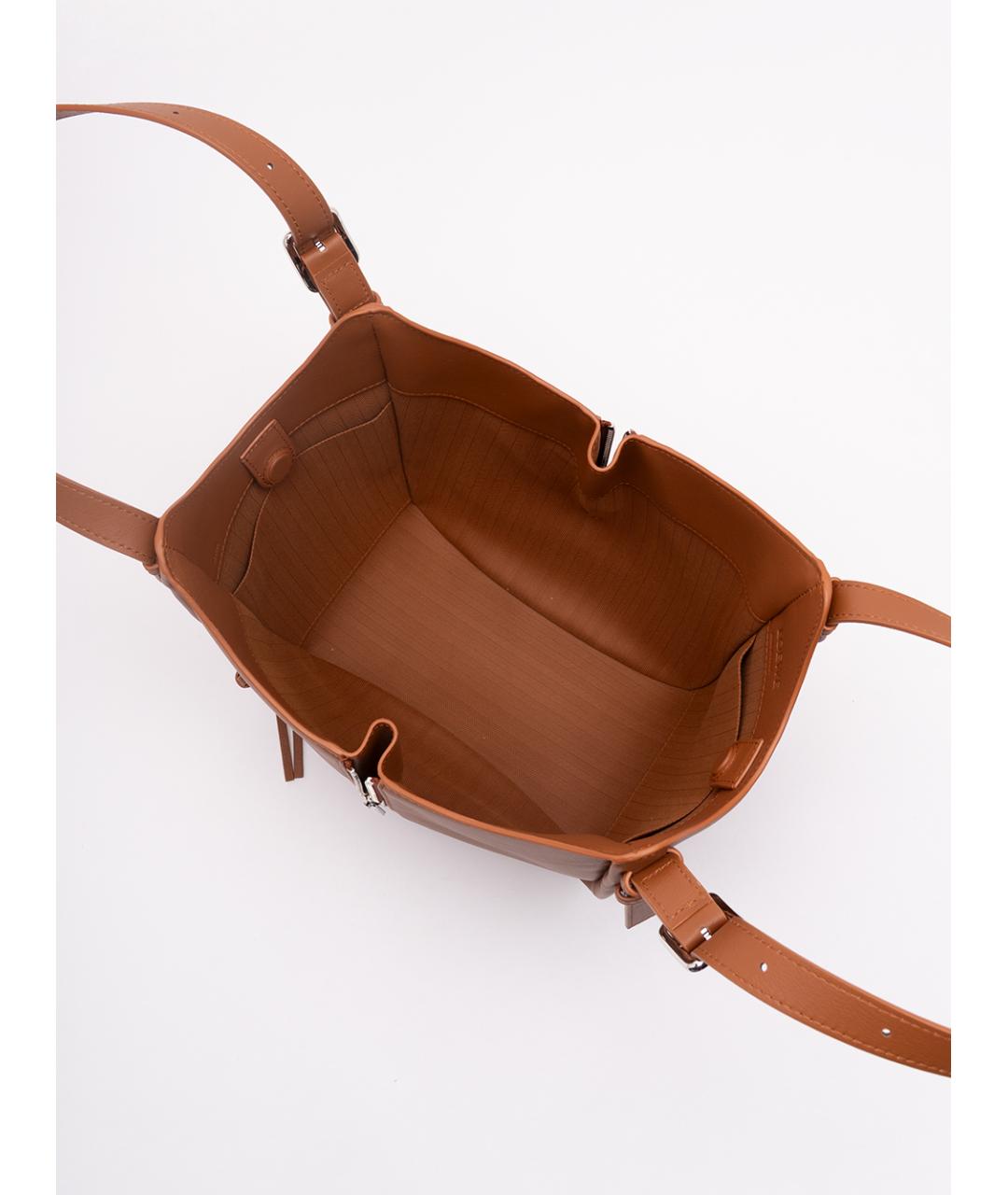 LOEWE Коричневая кожаная сумка через плечо, фото 7