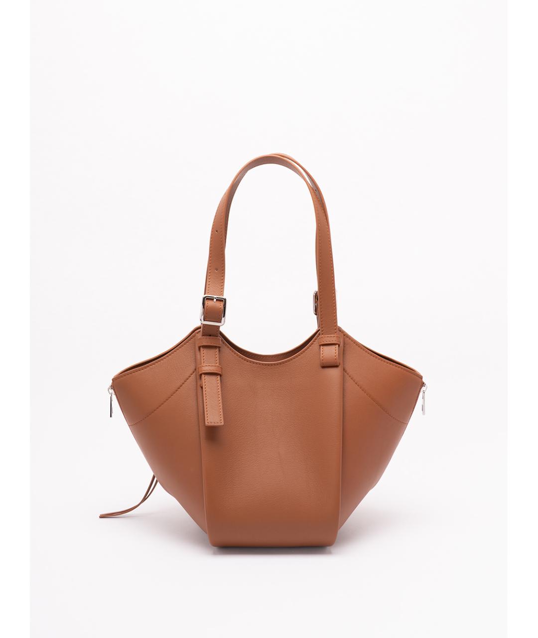 LOEWE Коричневая кожаная сумка через плечо, фото 2